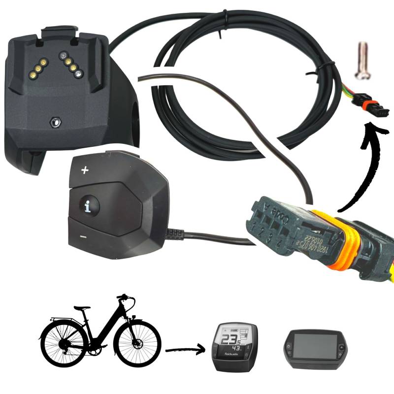 F26 Original Intuvia & Nyon Displayhalter + Fahrrad E-Bike Schalteinheit/Bedienheinheit Taster +Bedienteil Kompatibel mit Bosch Performance Line BDU2XX BDU3XX BDU4XX von F26