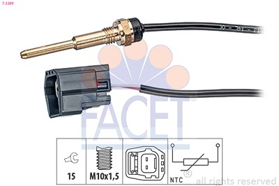 Facet Sensor, Kühlmitteltemperatur [Hersteller-Nr. 7.3289] für Citroën, Fiat, Ford, Jaguar, Land Rover, Peugeot von FACET