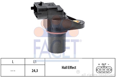 Facet Sensor, Nockenwellenposition [Hersteller-Nr. 9.0459] für Chrysler, Jeep, Mercedes-Benz von FACET