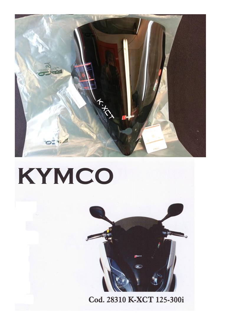 Windschild Rauchgrau Kymco K-XCT 125-300i Artikelnummer 28310 von FACO