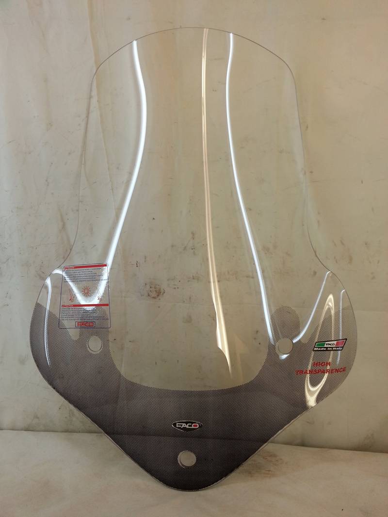 FACO Windschutzscheibe Piaggio Nexus 250/300/500 cc - Transparent, Modellspezifische Passform, In-kanal, Motorrad von FACO