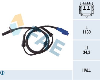 Sensor, Raddrehzahl Vorderachse FAE 78034 von FAE