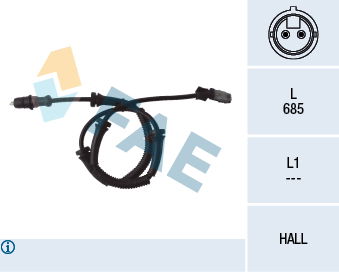 Sensor, Raddrehzahl Vorderachse FAE 78095 von FAE