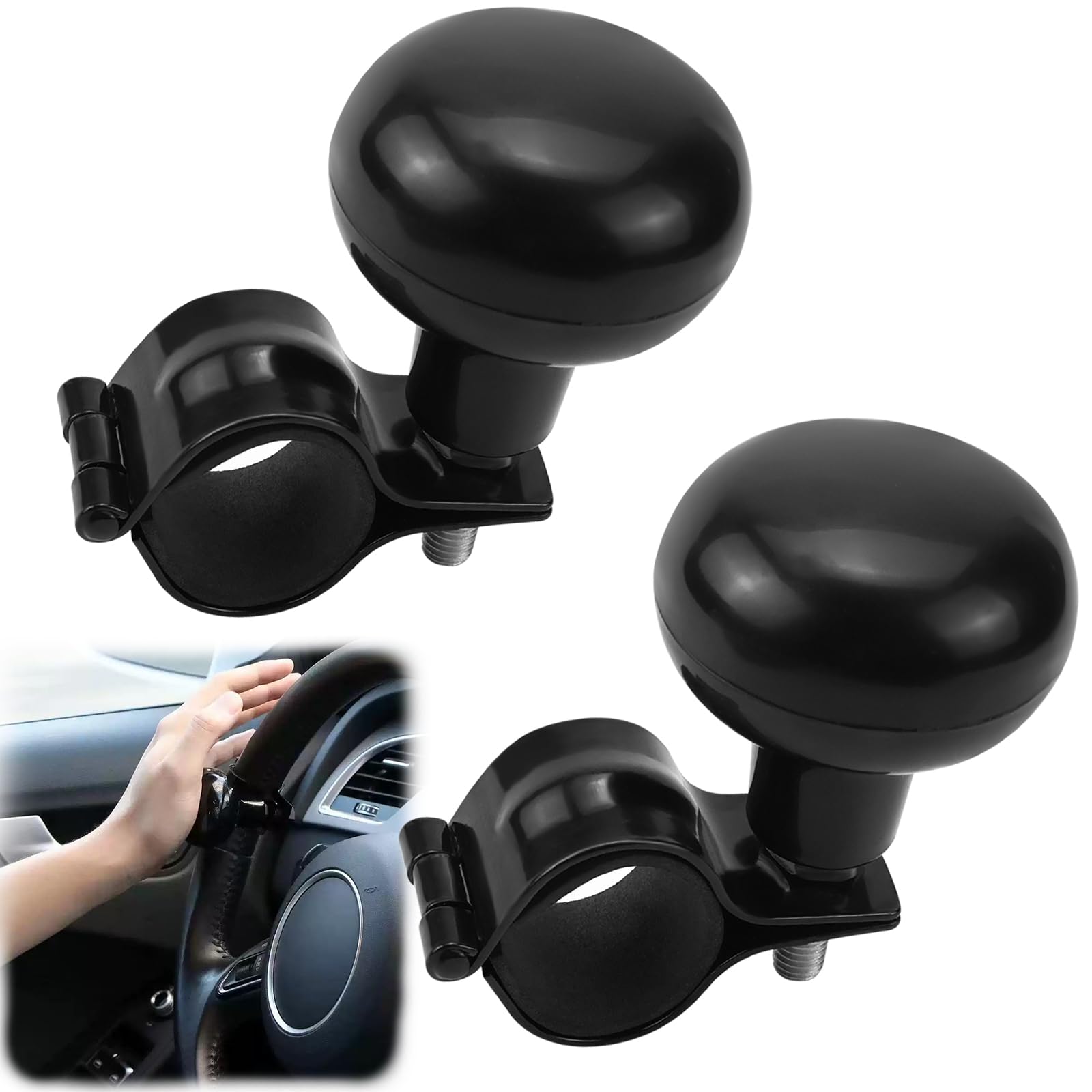 FAELNK Universal Lenkradknauf Spinner 2 Stück Lenkhilfe Auto Lenkradknauf Traktor Einstellbar Lenkradknopf für Auto LKW Traktor Gabelstapler Rasenmäher Boot Lenkrad Zubehör FAELNK Universal Lenkradknauf Spinner 2 Stück Lenkhilfe Auto Lenkradknauf Traktor Einstellbar Lenkradknopf für Auto LKW Traktor Gabelstapler Rasenmäher Boot Lenkrad Zubehör von FAELNK