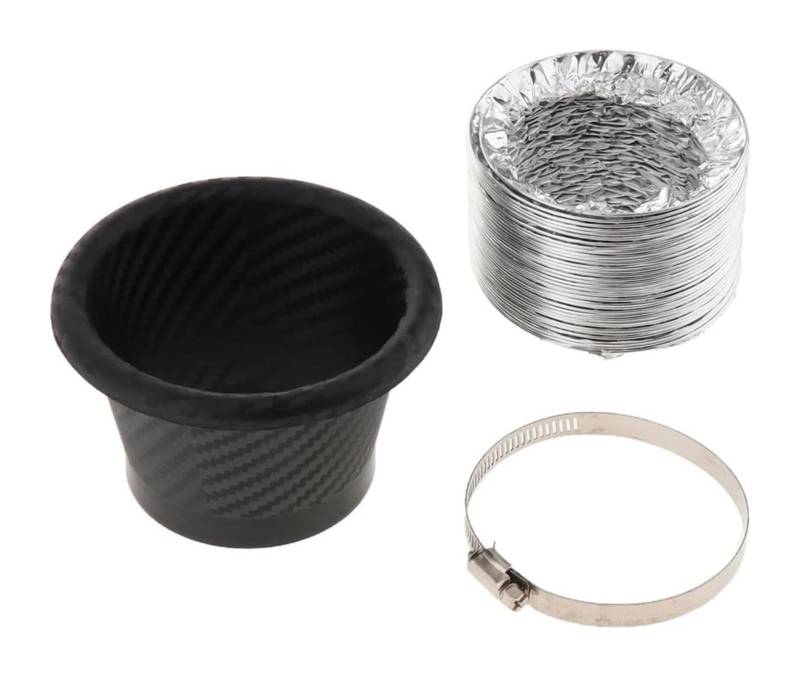 ABS Carbon Fiber Texture Universal Auto Front Stoßstange Turbo Lufteinlass Rohr Trichter Kit Einlass Kalten System Modifikation Air Box Ansaugschlauch von FAHBSTR