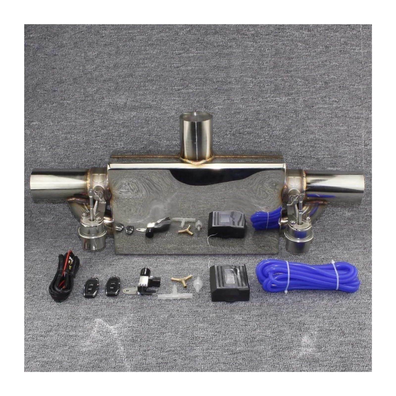 Auspuffblende Auto Modifizierte Auspuffrohr Schweißkante T Ventil Schalldämpfer Sound Drum Controller 51 Mm 63 Mm 70 Mm 76 Mm(63mm B) von FAHBSTR