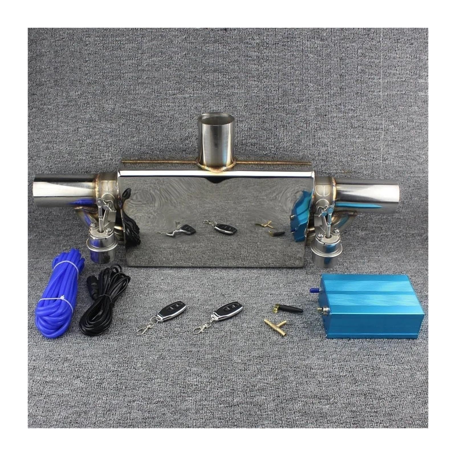 Auspuffblende Auto Modifizierte Auspuffrohr Schweißkante T Ventil Schalldämpfer Sound Drum Controller 51 Mm 63 Mm 70 Mm 76 Mm(63mm a) von FAHBSTR