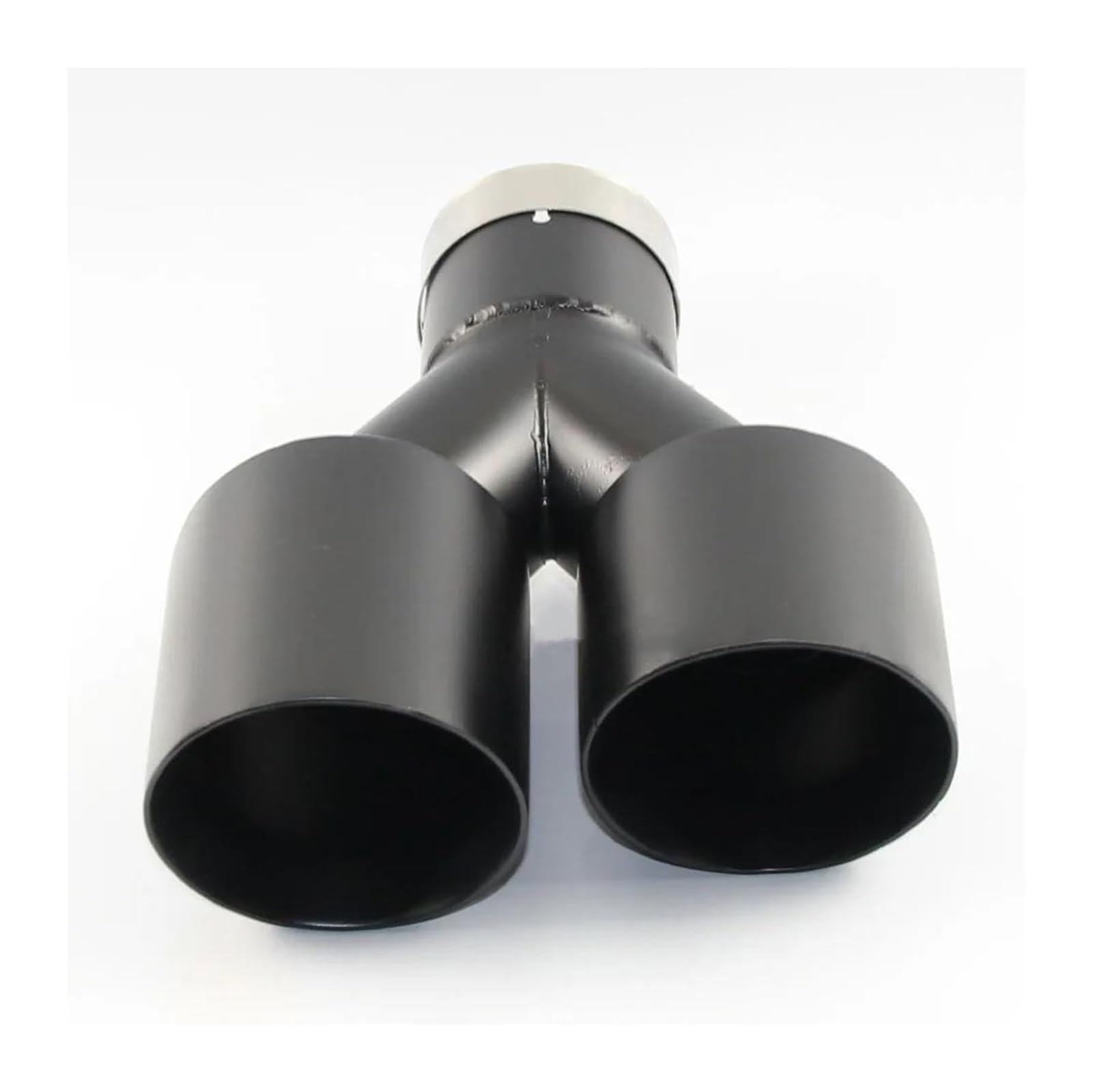 Auspuffblende Autozubehör Edelstahl Schwarz Skew Doppel Universal Modifikation Automobil Auspuffrohr Schalldämpfer(54 out 101mm) von FAHBSTR