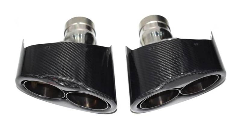 Auspuffblende Für A Series Für S Series Für RS Series Auspuffrohr Aus Modifiziertem Kohlenstofffaser Endrohrdüse Schalldämpfer(Black 3) von FAHBSTR