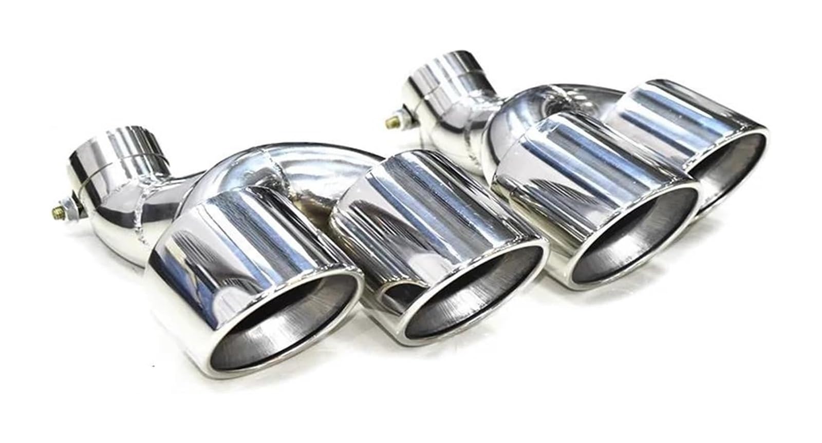 Auspuffblende Für A6 A7 C8 2020 2021 2022 2023 2024 Quad Carbon Fiber Auto Auspuff Spitze Schalldämpfer System Düse Schwanz Rohr(Silber) von FAHBSTR