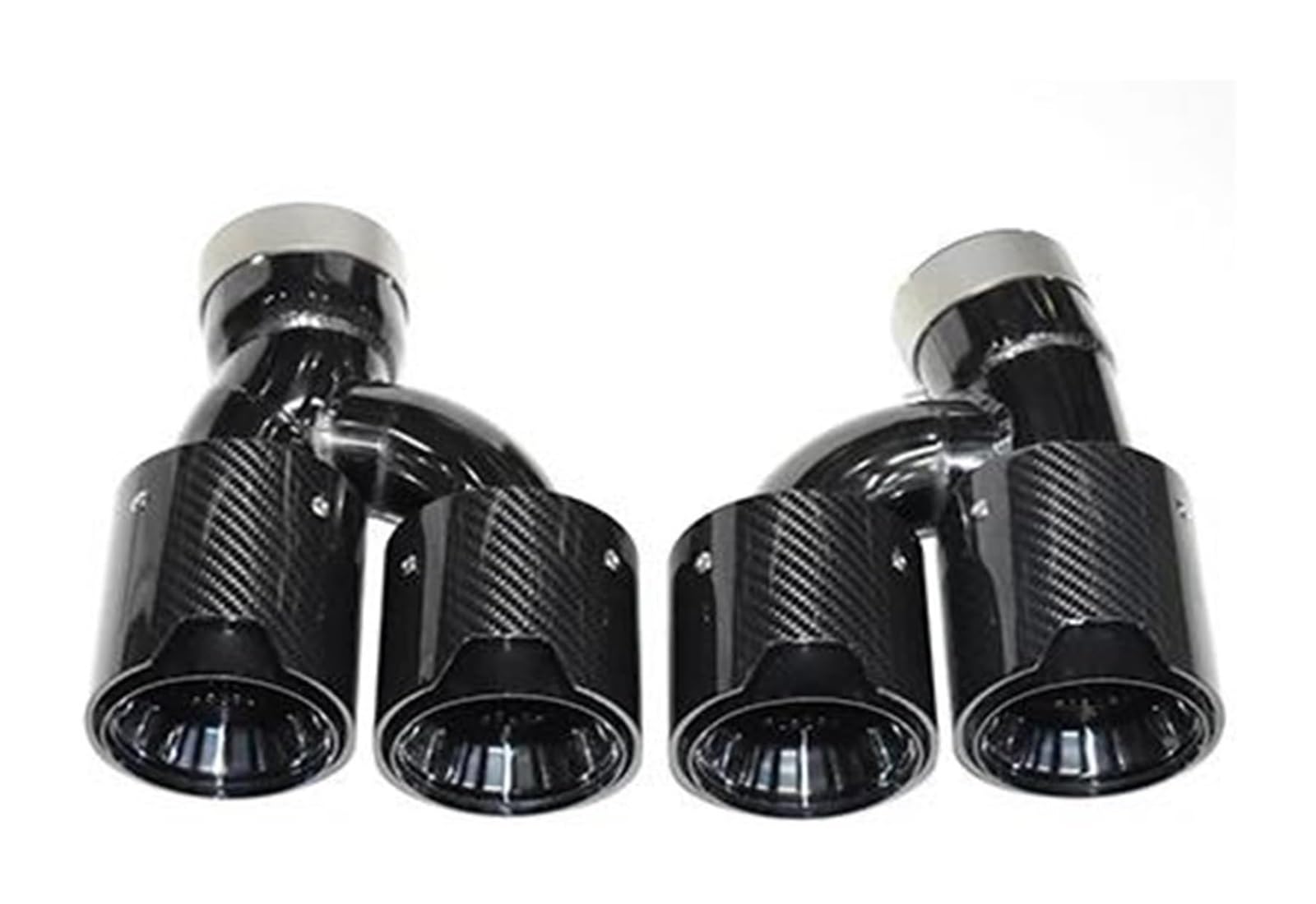 Auspuffblende Für B&MW 5 Series G30 G31 528i 530i 535i 2018-2023 Auspuffrohr-Upgrade Modifizierter Kohlenstoff-Faser Schwarz Quad Schalldämpfer(Carbon Fiber 1) von FAHBSTR