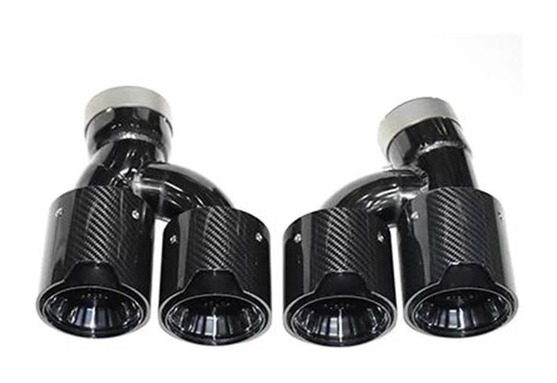 Auspuffblende Für B&MW 5 Series G30 G31 528i 530i 535i 2018-2023 Auspuffrohr-Upgrade Modifizierter Kohlenstoff-Faser Schwarz Quad Schalldämpfer(Carbon Fiber 1) von FAHBSTR
