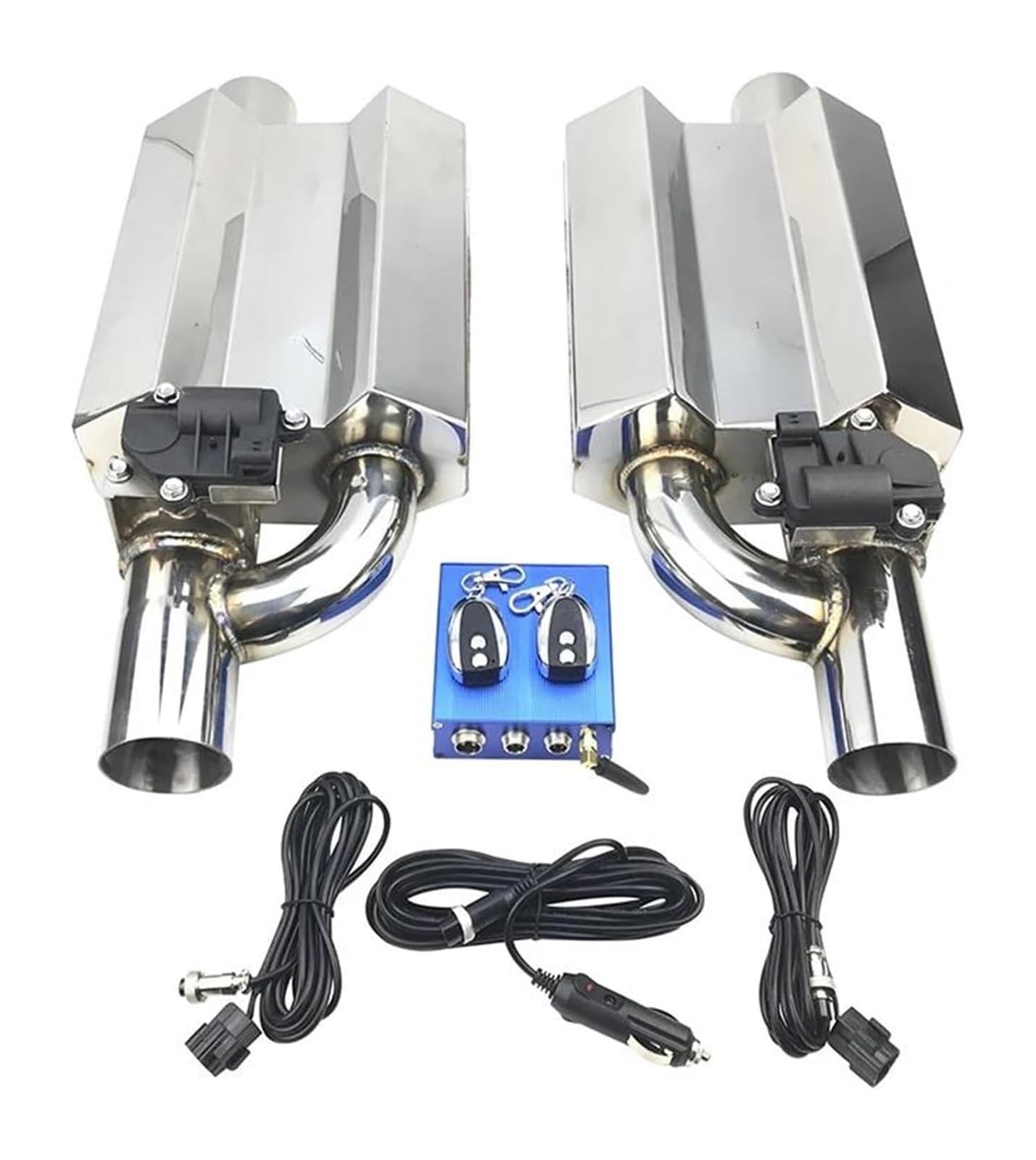 Auspuffblende Für B&MW E90 E46 Auto Auspuff Schalldämpfer 304 Edelstahl Elektrische Fernbedienung Schalter Tiefe Sound Rohr Doppel Schwanz(76mm) von FAHBSTR