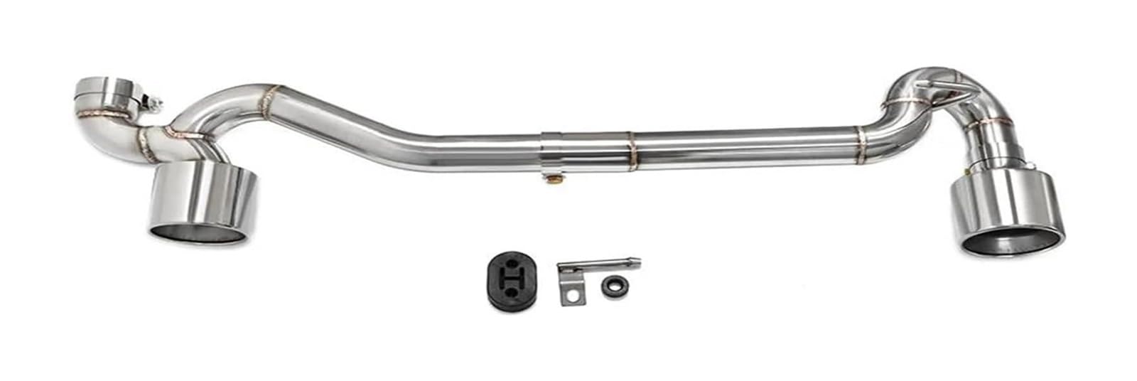 Auspuffblende Für B&MW E90 E92 320i 318i Up 325i Autozubehör Dual Auspuffblende Edelstahl Schalldämpfer(Silber) von FAHBSTR