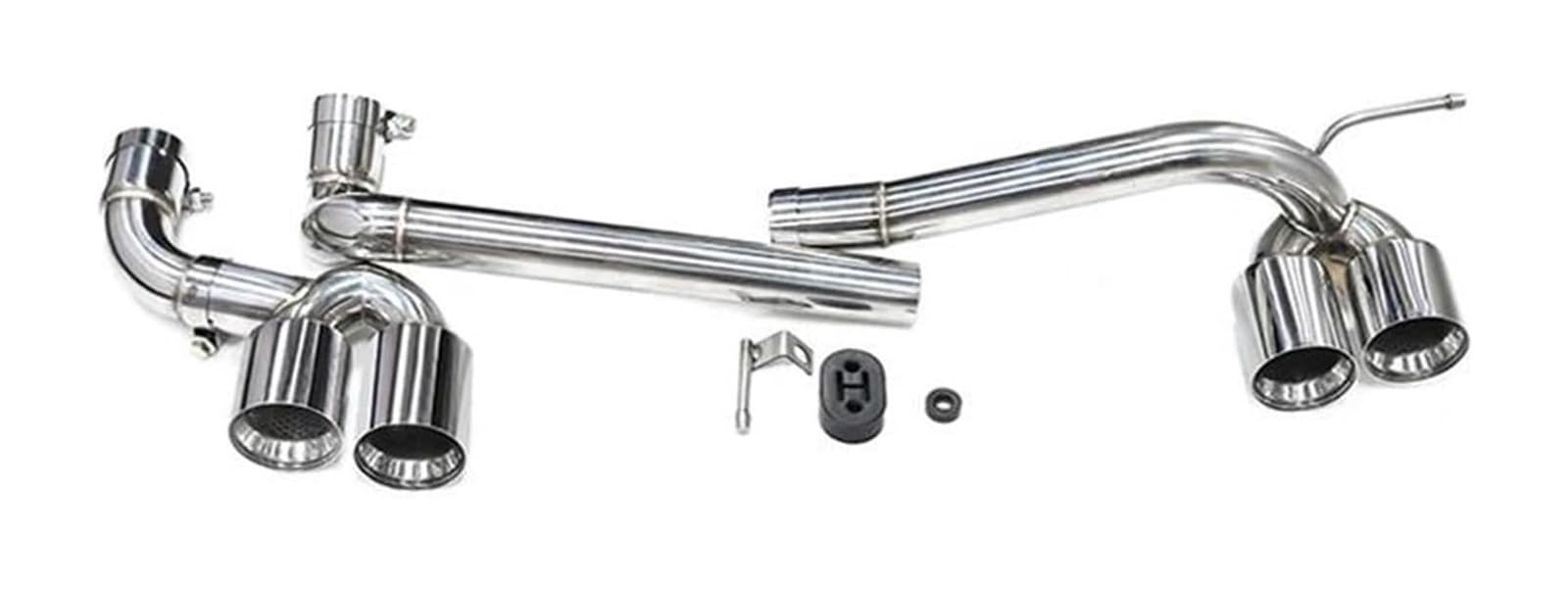 Auspuffblende Für B&MW E90 E92 E93 320i 325i Für M3 Für M4 304 Edelstahl Auto Auspuffrohr Look Dual Zu Quad Tip Schalldämpfer System(Silver B) von FAHBSTR