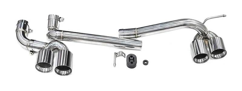 Auspuffblende Für B&MW E90 E92 E93 320i 325i Für M3 Für M4 304 Edelstahl Auto Auspuffrohr Look Dual Zu Quad Tip Schalldämpfer System(Silver B) von FAHBSTR