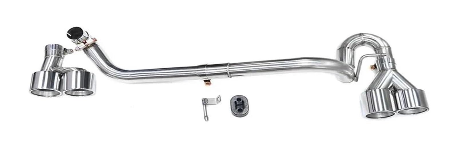 Auspuffblende Für B&MW Für 5 Series E60 520i 523i 525i Upgrade Für M5 Auto Auspuff Endrohr Hinten Stoßstange Quad System Schalldämpfer(Silber) von FAHBSTR