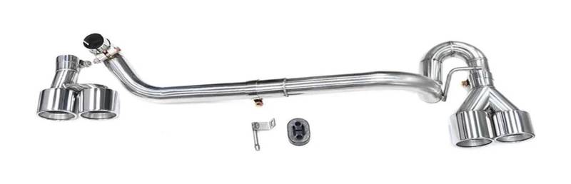Auspuffblende Für B&MW Für 5 Series E60 520i 523i 525i Upgrade Für M5 Auto Auspuff Endrohr Hinten Stoßstange Quad System Schalldämpfer(Silber) von FAHBSTR