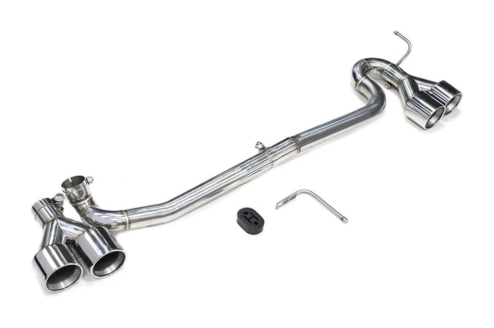 Auspuffblende Für B&MW Für F10 F11 520i 523i 525i 528i 530i Geändert Für M5 Quad Auspuff Tipp Rohr Stoßstange Schalldämpfer(Silber) von FAHBSTR