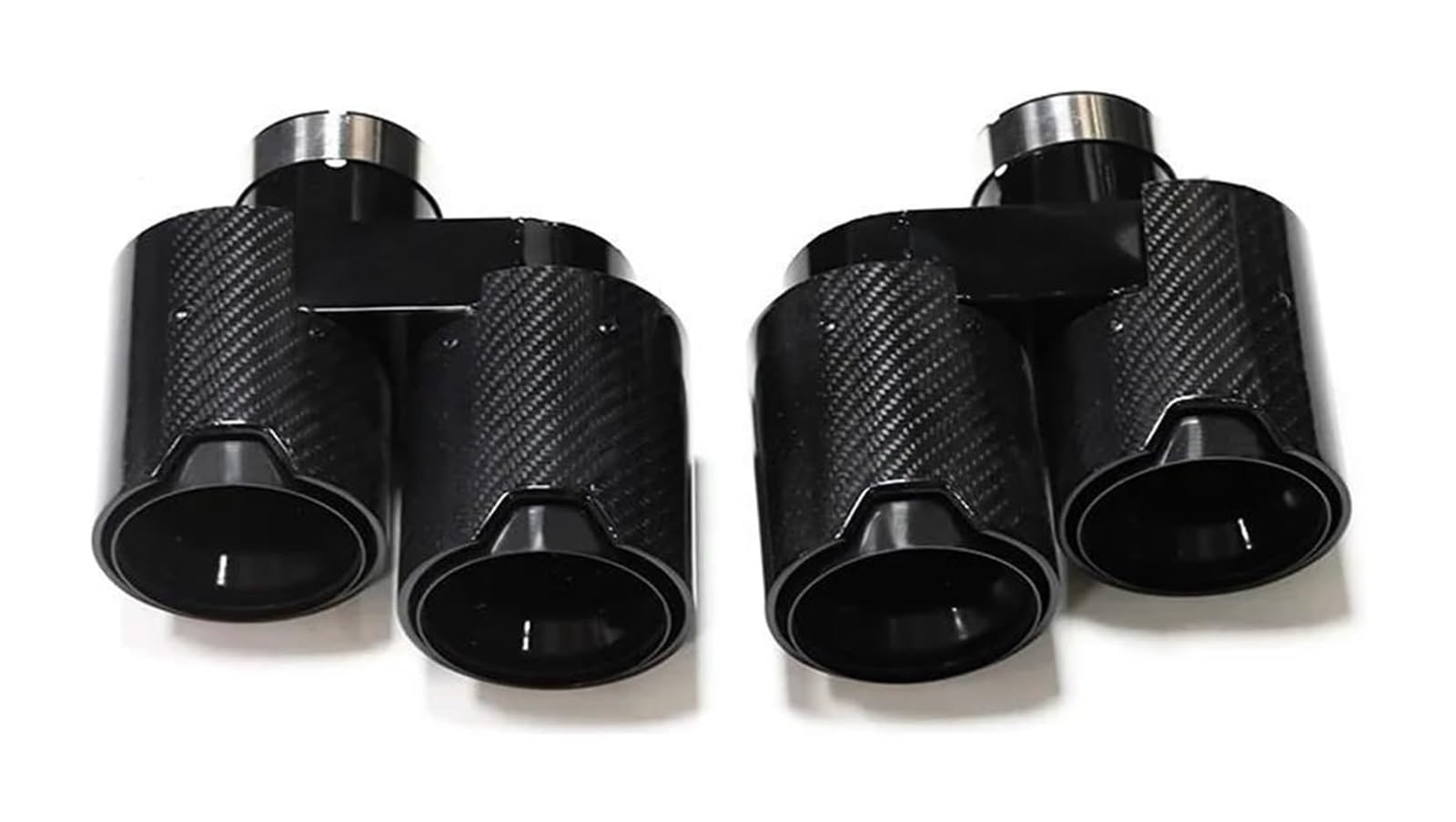 Auspuffblende Für B&MW Für G20 G21 330i 330d 330e Quad Carbon Fiber Auspuff Spitze Schalldämpfer System Düse Rohr 2.5 ''Zoll Schwanz(Carbon Look a) von FAHBSTR