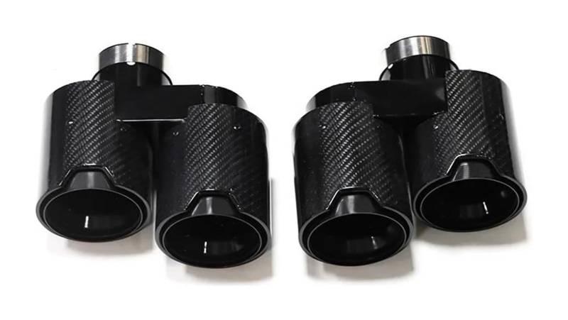 Auspuffblende Für B&MW Für G20 G21 330i 330d 330e Quad Carbon Fiber Auspuff Spitze Schalldämpfer System Düse Rohr 2.5 ''Zoll Schwanz(Carbon Look a) von FAHBSTR