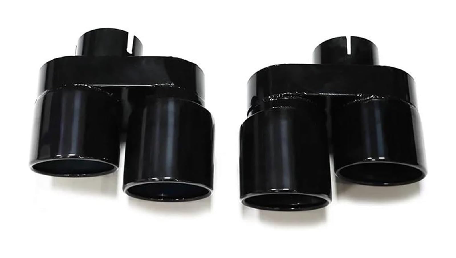 Auspuffblende Für B&MW Für G20 G21 330i 330d 330e Quad Carbon Fiber Auspuff Spitze Schalldämpfer System Düse Rohr 2.5 ''Zoll Schwanz(Schwarz) von FAHBSTR
