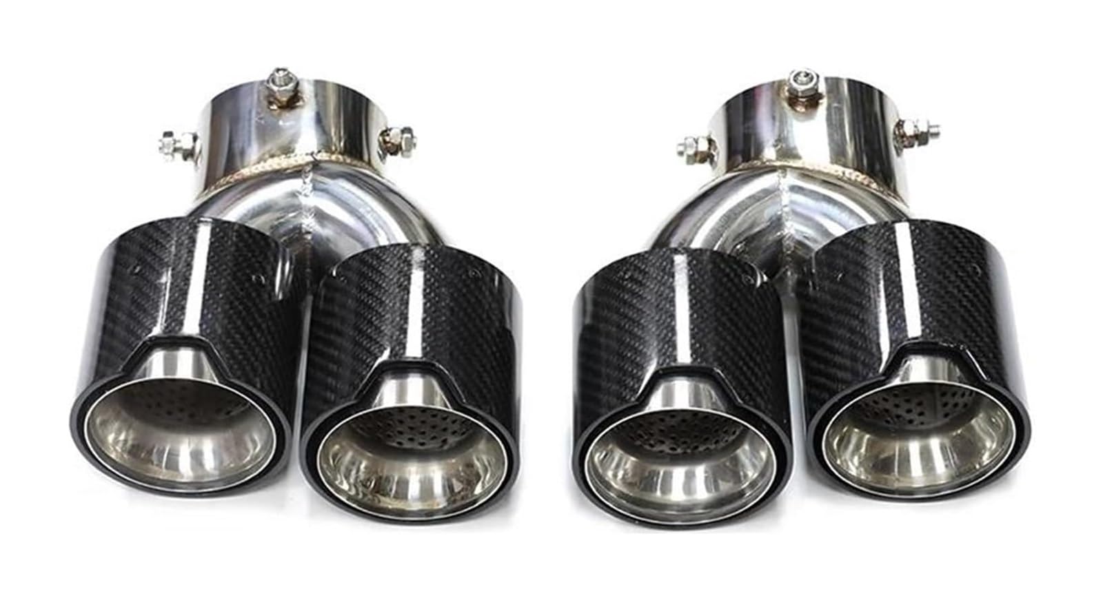 Auspuffblende Für B&MW Für G23 Für M440i G20 G21 Für M340i G42 Für M240i 2021 2022 Carbon Fiber Endrohr Dual System Düse Schalldämpfer(Carbon Look C) von FAHBSTR