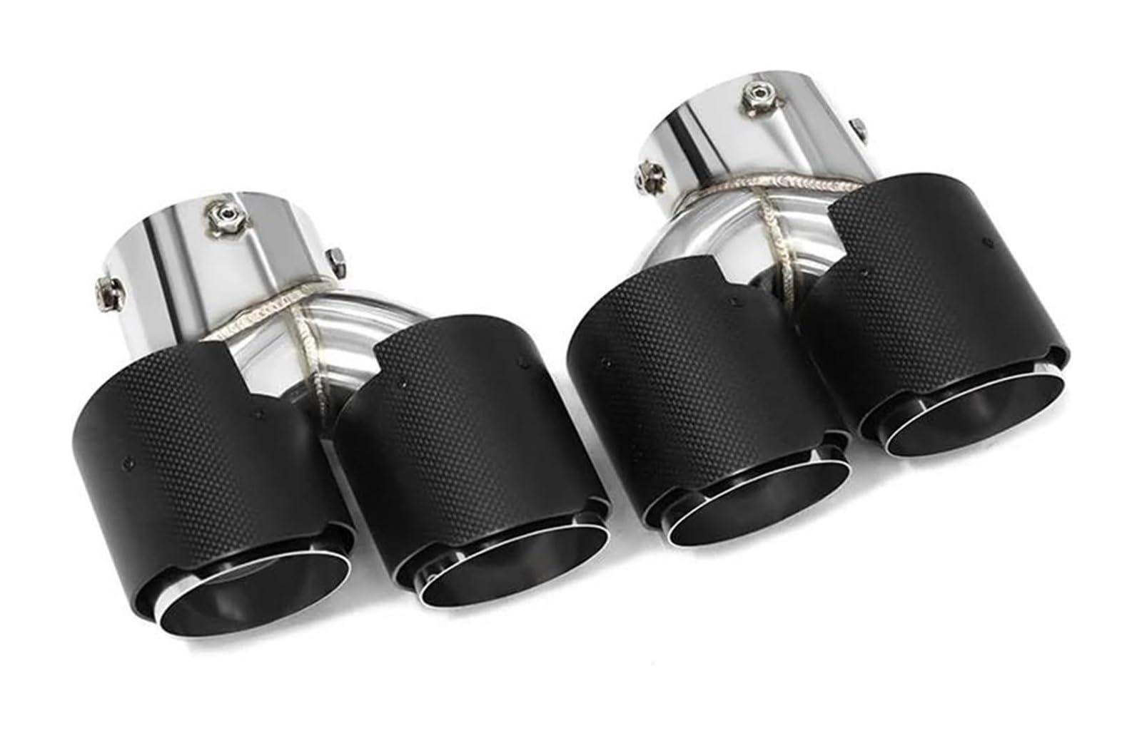 Auspuffblende Für B&MW Für G23 Für M440i G20 G21 Für M340i G42 Für M240i 2021 2022 Carbon Fiber Endrohr Dual System Düse Schalldämpfer(Carbon Look E) von FAHBSTR