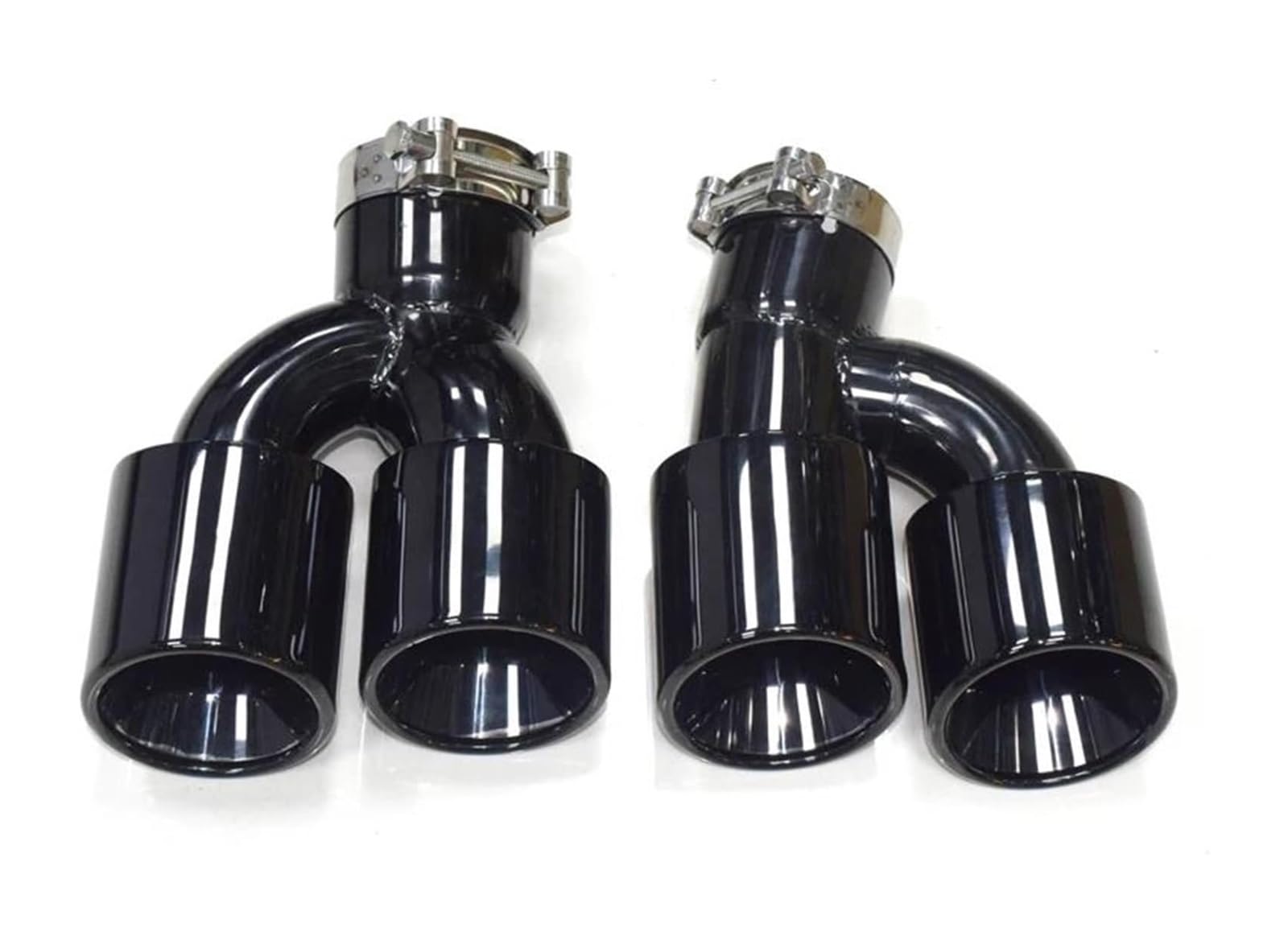 Auspuffblende Für B&MW Für M5 G30 G31 535i 528i 530i 2018+ Quad Auto Auspuffspitze Look Carbon Fiber Schalldämpfer Düse Endrohrsystem(Schwarz) von FAHBSTR