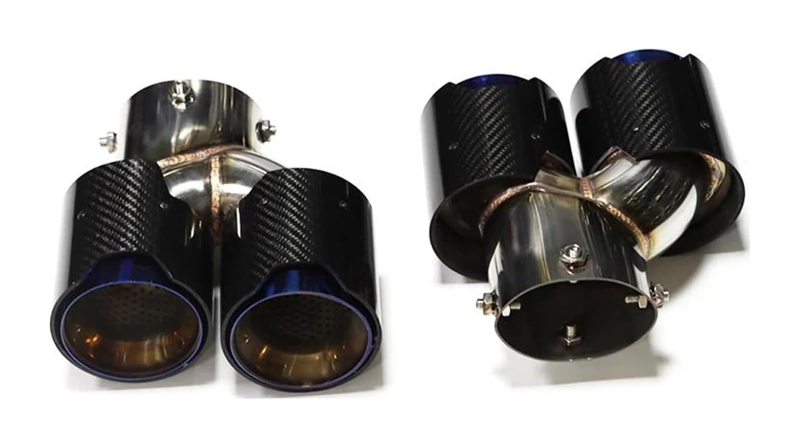 Auspuffblende Für B&MW G20 G21 Für M340i Quad Auto Auspuff Endrohr 304 Edelstahl Schalldämpfer Spitze Düse(Mpecarbon Fiber C) von FAHBSTR