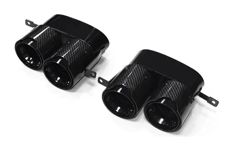 Auspuffblende Für B&MW G20 G21 G28 330i Für M340i Carbon Fiber Auspuff Spitze Quad Outlet Schalldämpfer Rohr System 3 Serie Düse 2PCS(Type) von FAHBSTR