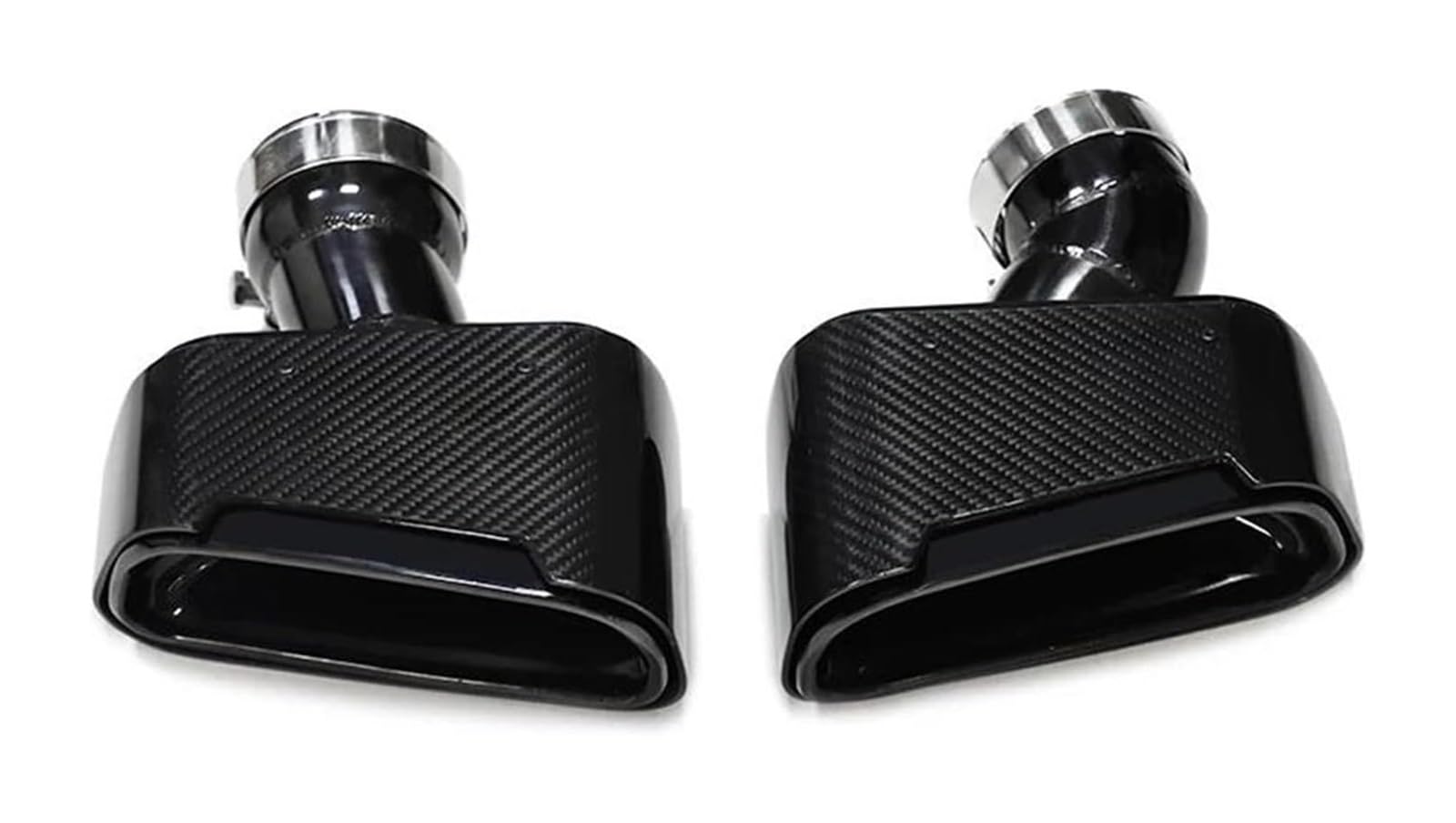 Auspuffblende Für B&MW G30 G31 530i 528i Carbon Fiber Auto Auspuff Tip Schalldämpfer Endrohr System Düse Tuning 1 Paar(Schwarz) von FAHBSTR