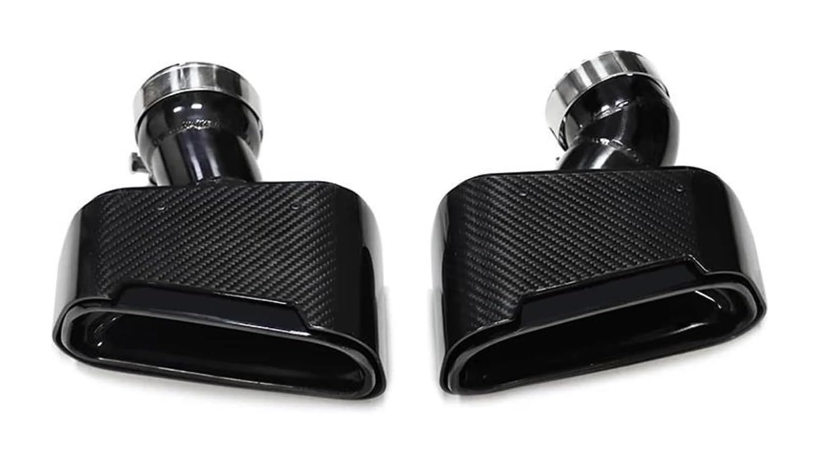Auspuffblende Für B&MW G30 G31 530i 528i Carbon Fiber Auto Auspuff Tip Schalldämpfer Endrohr System Düse Tuning 1 Paar(Schwarz) von FAHBSTR
