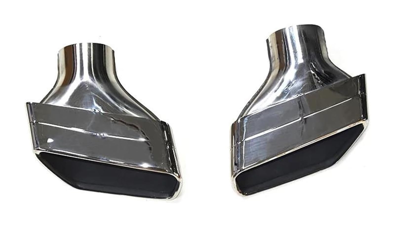 Auspuffblende Für B&MW G30 G31 G32 530i 540i 304 Edelstahl Auto Auspuffblende Schalldämpfer Quadratische Düse Design Rohr 1 Paar(Silver B) von FAHBSTR