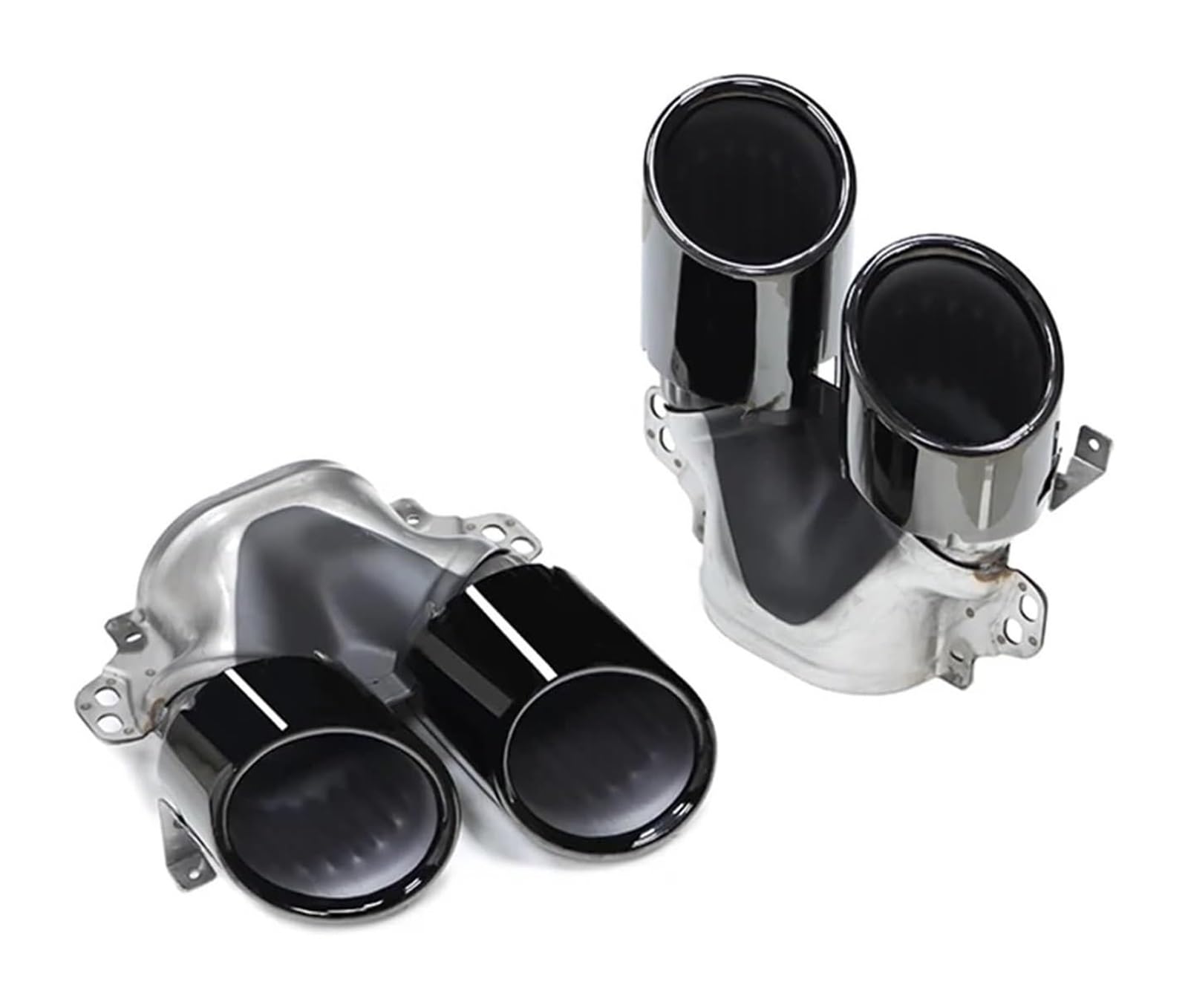 Auspuffblende Für B&enz Für A-Klasse W177 A35 A200 A180 Upgrade Für A45 Quad Auto Auspuff Spitze Hinten Stoßstange Schwarz Schalldämpfer Header System(Silver B) von FAHBSTR