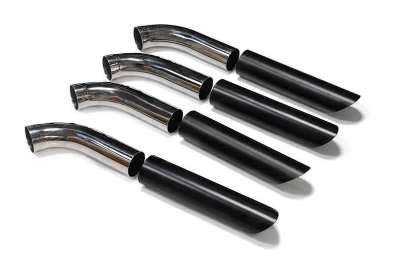 Auspuffblende Für B&enz Für W463 G Klasse G500 G55 G63 76mm Auspuffrohre Endrohr Düse Schalldämpfer Tipps 4PCS(Black B) von FAHBSTR