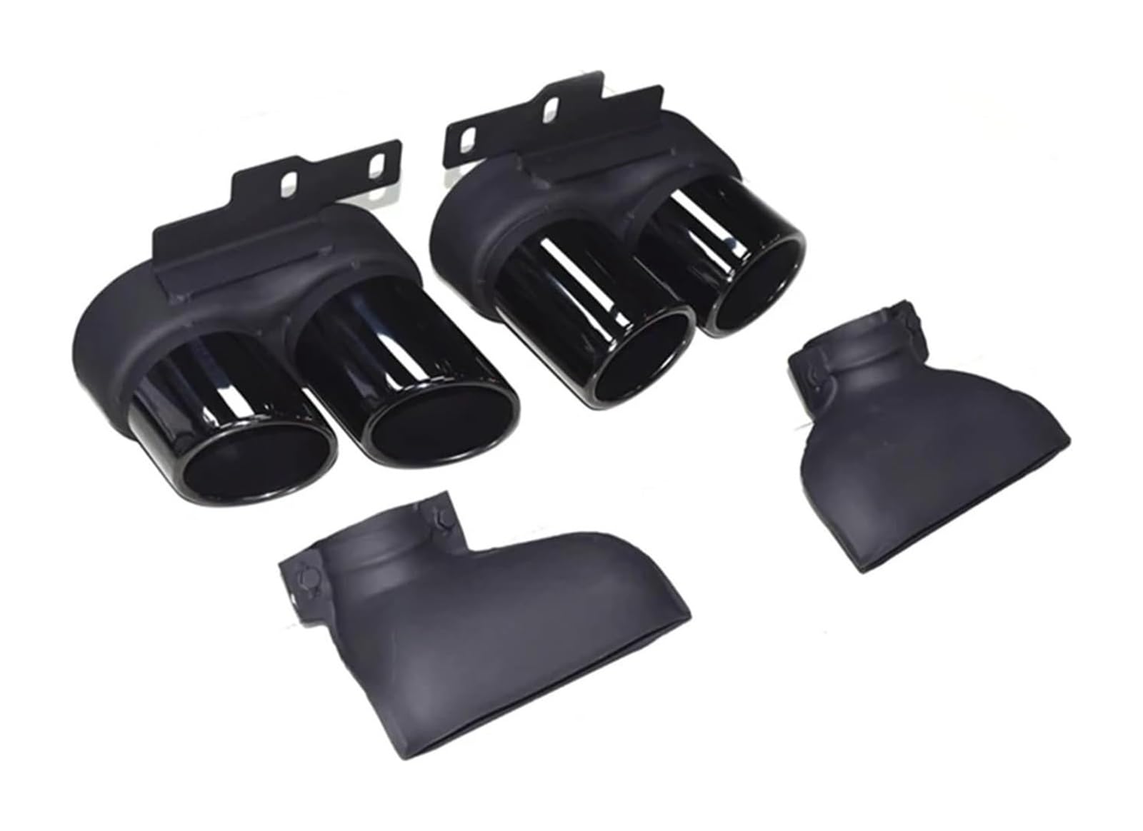 Auspuffblende Für C8 A6 A7 2018 2019 2020 2021 2022 2023 Upgrade Für S6 S7 Auspuffumbau 4 Auslass Carbonfaser Schwarz Endrohr Schalldämpfer(Schwarz) von FAHBSTR