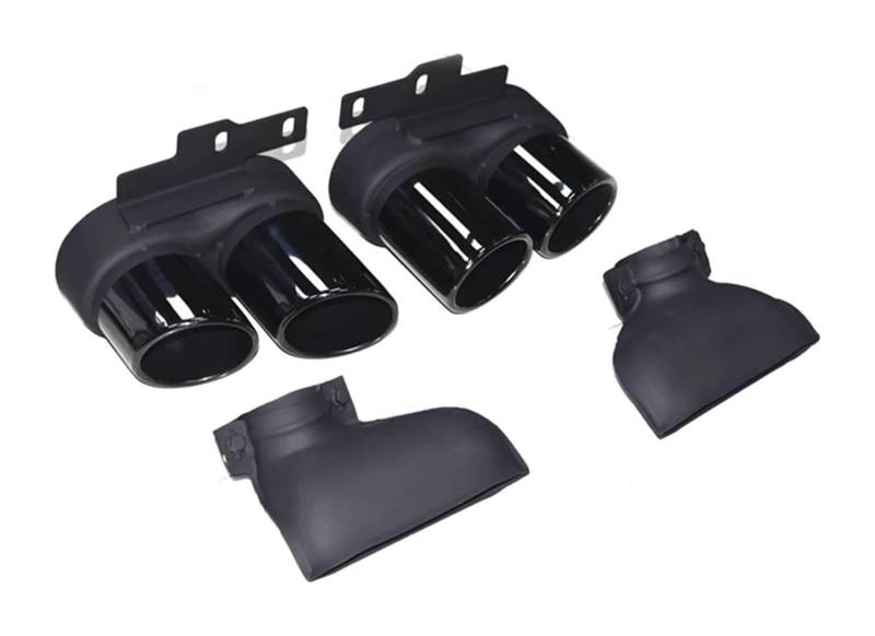 Auspuffblende Für C8 A6 A7 2018 2019 2020 2021 2022 2023 Upgrade Für S6 S7 Auspuffumbau 4 Auslass Carbonfaser Schwarz Endrohr Schalldämpfer(Schwarz) von FAHBSTR