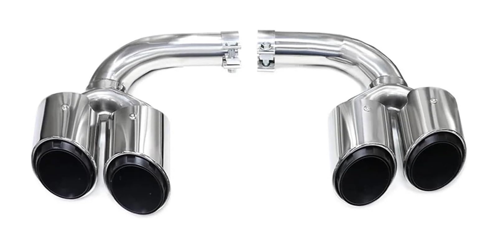 Auspuffblende Für Cayenne 2018 2019 2020 2021 2022 2023 2024 Upgrade Triple Quad Sport Endrohr Auspuff Schalldämpfer Installation(Gasoline Silver) von FAHBSTR