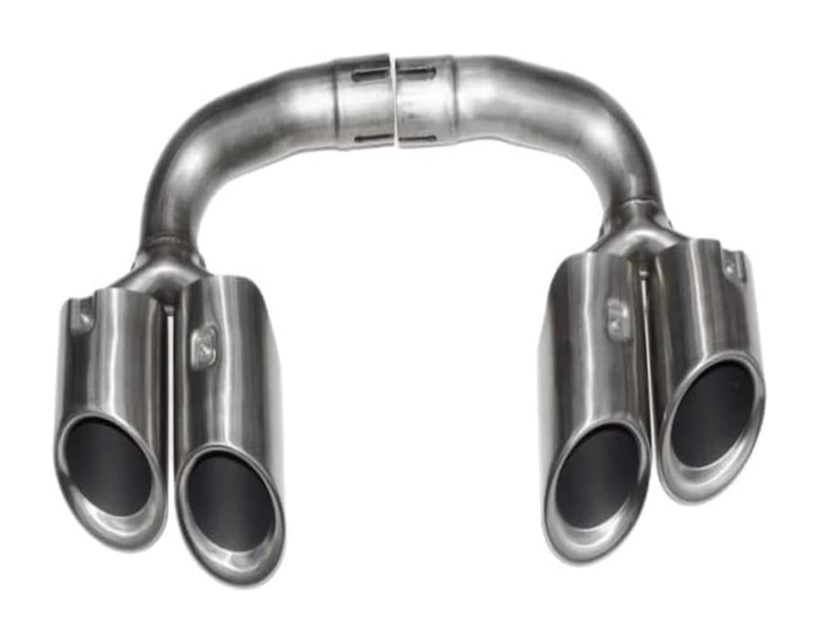 Auspuffblende Für Cayenne 2018 2019 2020-2024 Auspuff Endrohr Modifikation Schalldämpfer Turbo Tip Head Schwarz Edelstahl(Silver 1) von FAHBSTR