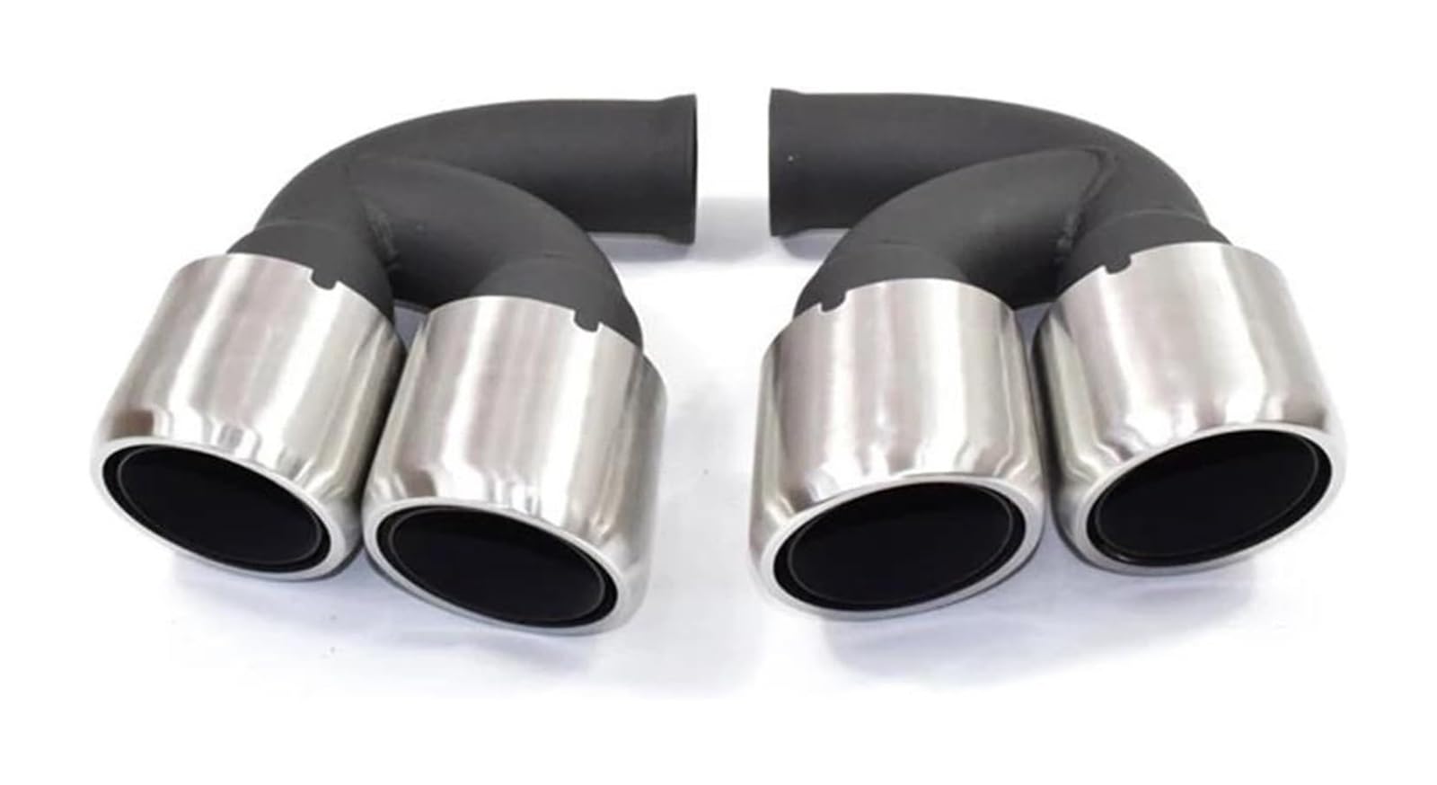 Auspuffblende Für Cayenne 958 2011 2012 2013 2014 Quad Auto Auspuff Spitze 304 Edelstahl Schalldämpfer Düse Endrohr System(Silver a Short) von FAHBSTR