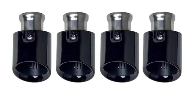Auspuffblende Für Cayenne 958 2011 2012 2013 2014 Quad Auto Auspuffblende Direkt Schalldämpfer Edelstahl Endrohr Düse 4 Stück(Black B) von FAHBSTR