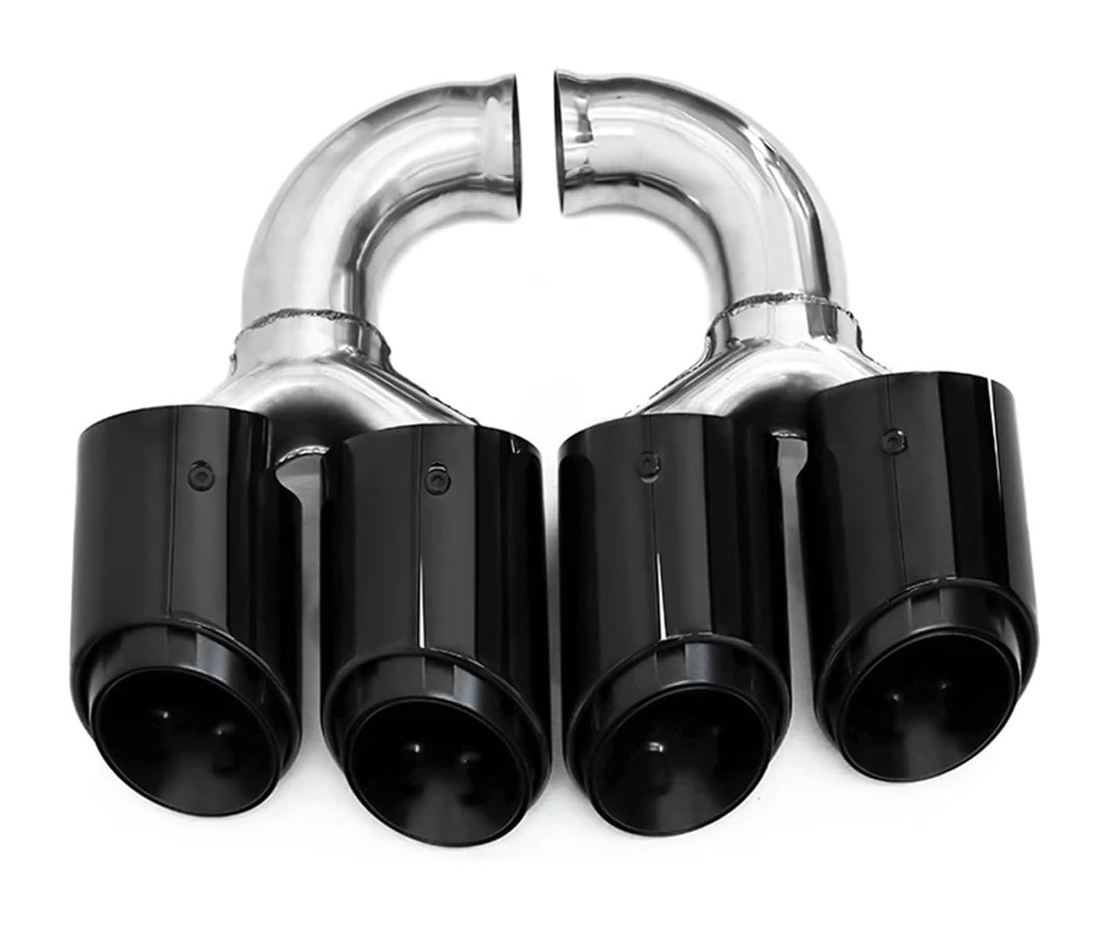 Auspuffblende Für Cayenne Für 958 2011 2012 2013 2014 Quad Auto Auspuff Spitze 304 Edelstahl Schalldämpfer Düse Endrohr System(Black B Short) von FAHBSTR