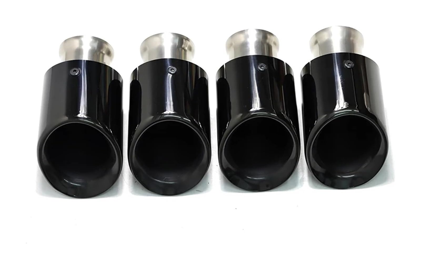 Auspuffblende Für Cayenne Für Turbo 4.8T 2011-2014 Ersatz-Schalldämpfer-Header Edelstahl Schwarz Endrohr Düse Auspuffanlage(Single Layer Black) von FAHBSTR