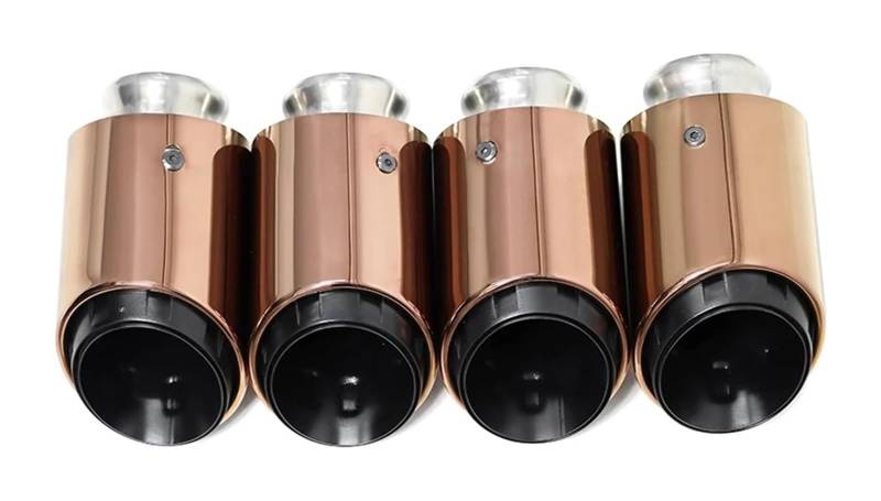 Auspuffblende Für Cayenne Für Turbo 4.8T 2011-2014 Ersatz-Schalldämpfer-Header Edelstahl Schwarz Endrohr Düse Auspuffanlage(Triple Bronze) von FAHBSTR