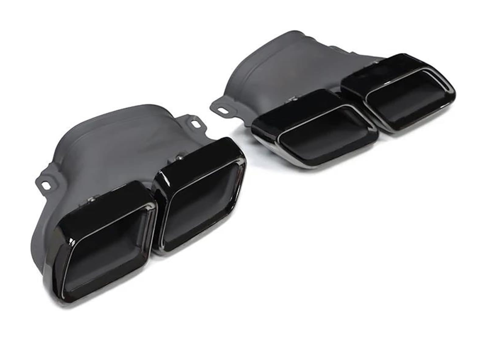Auspuffblende Für Mercedes Für B&enz C63 W205 C200 C300 C180 C260 2015-2018 Auto Auspuff Tip Schalldämpfer Quad Schwanz Rohr Düse(Black a) von FAHBSTR