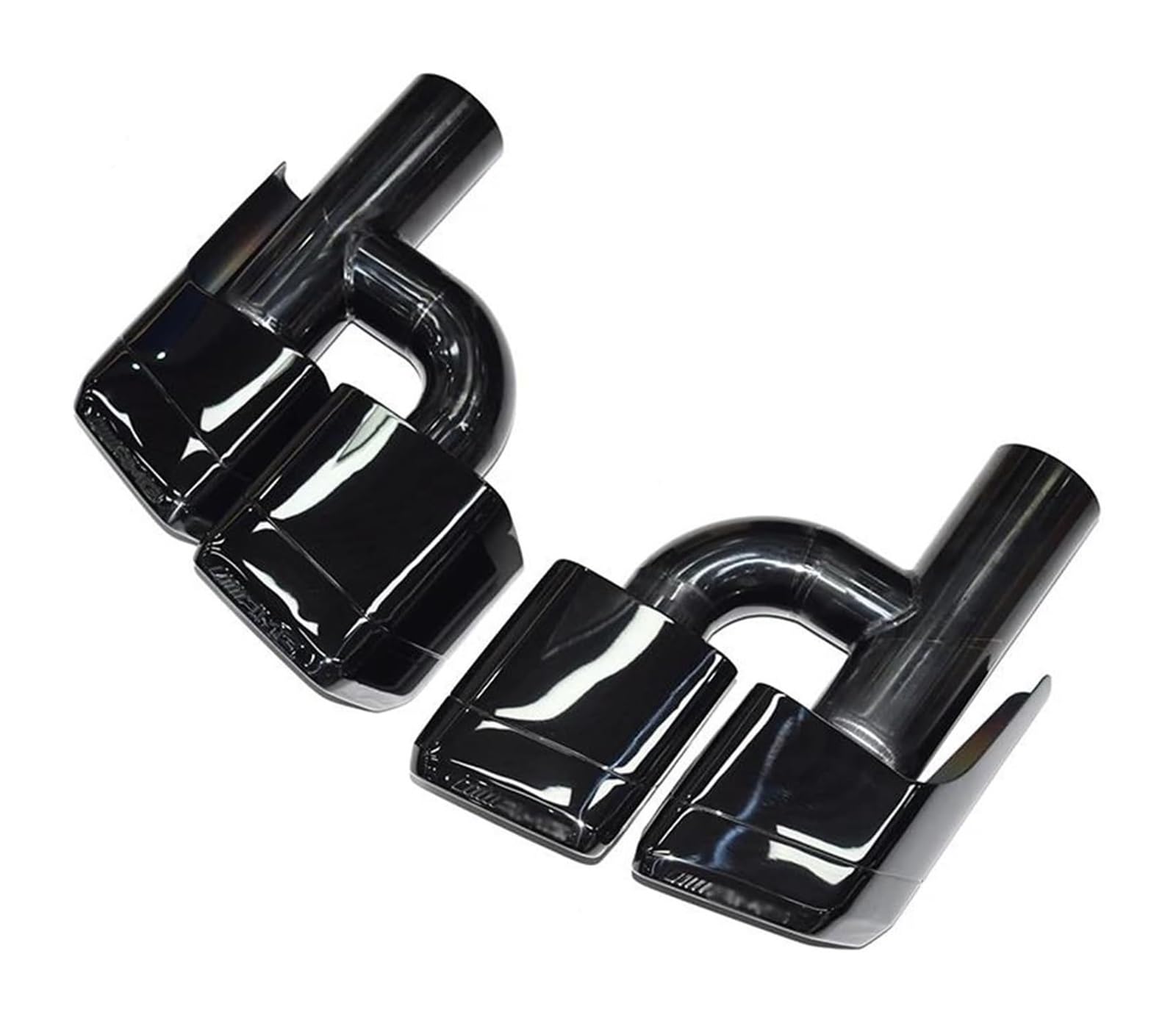 Auspuffblende Für Mercedes Für B&enz E-Klasse W212 W204 Für AMG E63 Auspuffrohr Quad Out Black Square Edelstahl Schalldämpfer Spitze Düse(H Black) von FAHBSTR