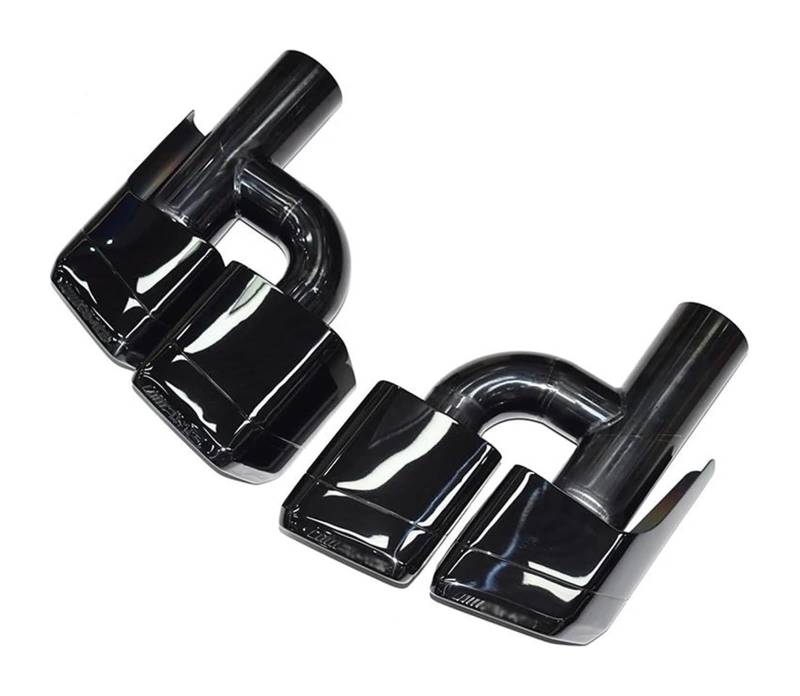 Auspuffblende Für Mercedes Für B&enz E-Klasse W212 W204 Für AMG E63 Auspuffrohr Quad Out Black Square Edelstahl Schalldämpfer Spitze Düse(H Black) von FAHBSTR