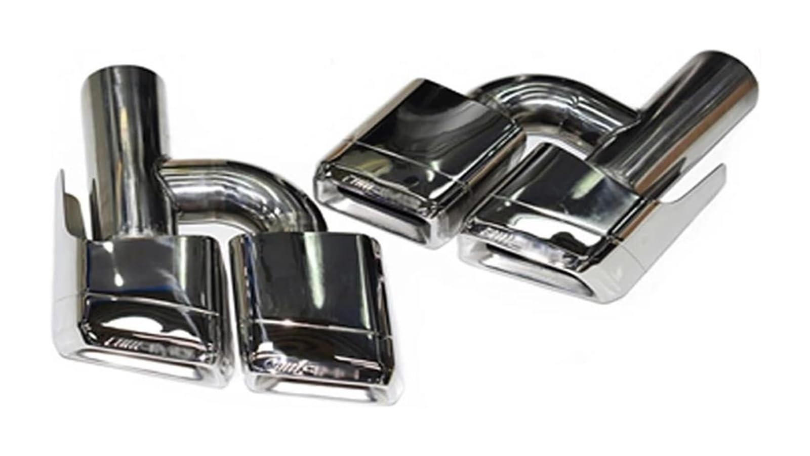 Auspuffblende Für Mercedes Für B&enz E-Klasse W212 W204 Für AMG E63 Auspuffrohr Quad Out Black Square Edelstahl Schalldämpfer Spitze Düse(H Silver) von FAHBSTR