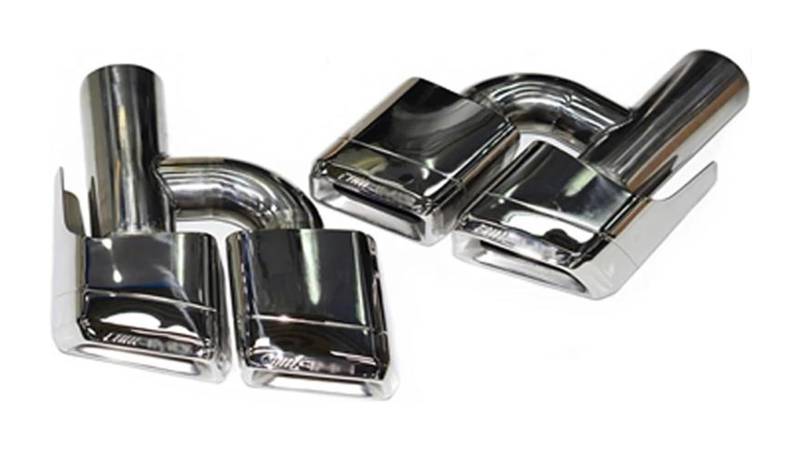 Auspuffblende Für Mercedes Für B&enz E-Klasse W212 W204 Für AMG E63 Auspuffrohr Quad Out Black Square Edelstahl Schalldämpfer Spitze Düse(H Silver) von FAHBSTR